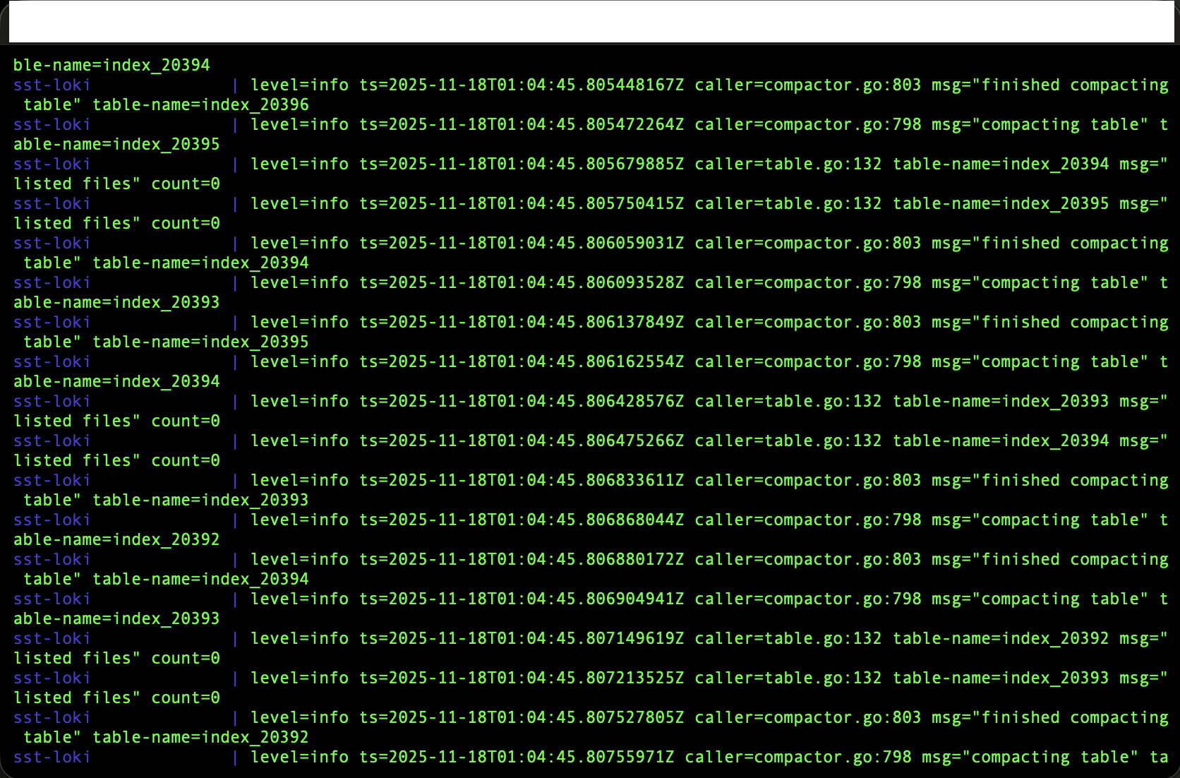 Terminal view of DAWG agent orchestrating operations.